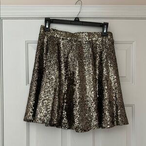 Sequin Skirt in Gold